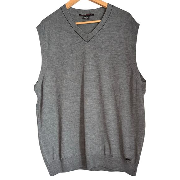 Tiger Woods Collection Men’s XL Gray Wool Golf Vest Windstopper Style - Picture 2 of 6